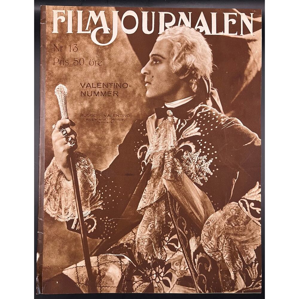 Rare 1926 Swedish Film Journalen Rudolph Valentino Magazine Monsieur Beaucaire